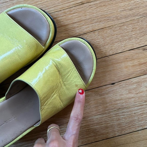 Paloma Wool Y2k style blockbuster platform yellow sandals size37 6.5 - Picture 3 of 5